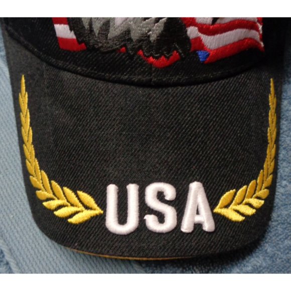 Black USA Eagle Hat - Picture 3 of 6